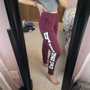 PINK | Maroon Joggers | Size XS